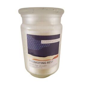 Mindfulness White Sage & Lavender Candle 16 Oz Promoting Rest Hand-Poured Jar